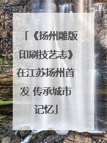 《扬州雕版印刷技艺志》在江苏扬州首发 传承城市记忆