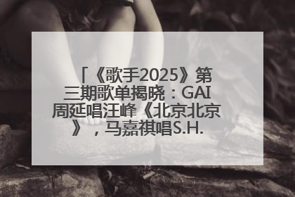 《歌手2025》第三期歌单揭晓：GAI周延唱汪峰《北京北京》，马嘉祺唱S.H.E《你曾是少年》