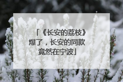 《长安的荔枝》爆了，长安的同款竟然在宁波