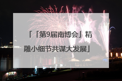 「第9届南博会」精雕小细节共谋大发展