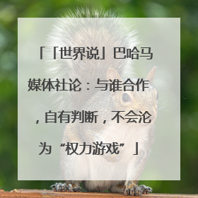 「世界说」巴哈马媒体社论：与谁合作，自有判断，不会沦为“权力游戏”