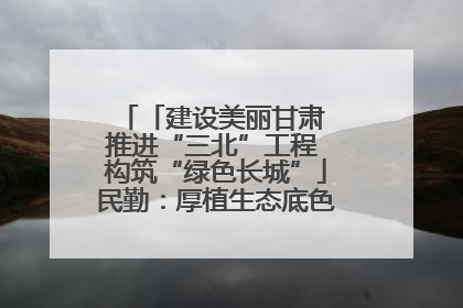 「建设美丽甘肃 推进“三北”工程 构筑“绿色长城”」民勤：厚植生态底色 筑牢绿色屏障