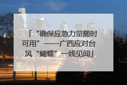 “确保应急力量随时可用”——广西应对台风“蝴蝶”一线见闻