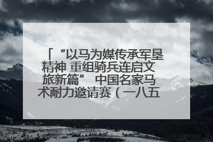 “以马为媒传承军垦精神 重组骑兵连启文旅新篇” 中国名家马术耐力邀请赛（一八五团站）暨重启骑兵连活动正式启动
