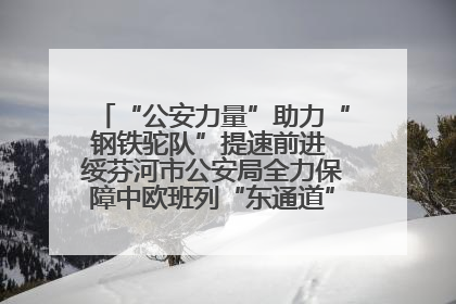 “公安力量”助力“钢铁驼队”提速前进 绥芬河市公安局全力保障中欧班列“东通道”绥芬河隧道贯通