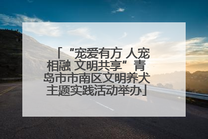 “宠爱有方 人宠相融 文明共享”青岛市市南区文明养犬主题实践活动举办