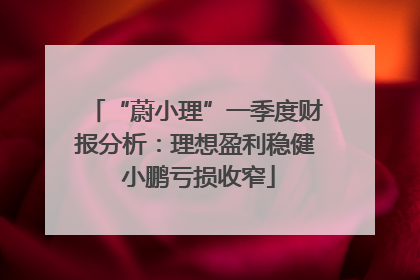 “蔚小理”一季度财报分析：理想盈利稳健 小鹏亏损收窄