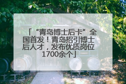 “青岛博士后卡”全国首发！青岛招引博士后人才，发布优质岗位1700余个