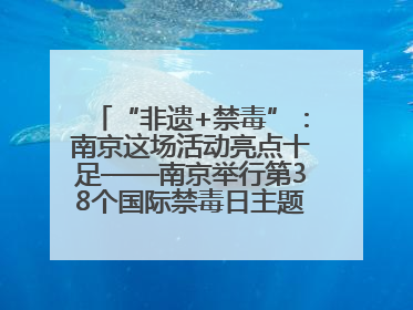 “非遗+禁毒”：南京这场活动亮点十足——南京举行第38个国际禁毒日主题宣传活动