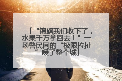 “锦旗我们收下了，水果千万拿回去！”一场警民间的“极限拉扯”暖了整个城