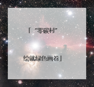 “零碳村” 绘就绿色画卷