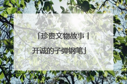 珍贵文物故事丨开诚的子弹钢笔
