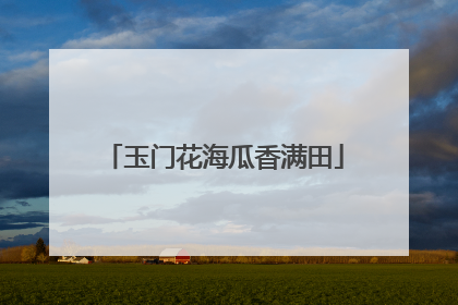 玉门花海瓜香满田