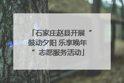 石家庄赵县开展“鼓动夕阳 乐享晚年”志愿服务活动