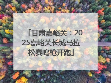 甘肃嘉峪关：2025嘉峪关长城马拉松赛鸣枪开跑