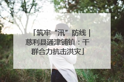 筑牢“汛”防线｜慈利县通津铺镇：干群合力抗击洪灾