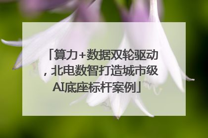 算力+数据双轮驱动，北电数智打造城市级AI底座标杆案例