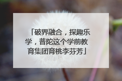 破界融合，探趣乐学，普陀这个学前教育集团育桃李芬芳