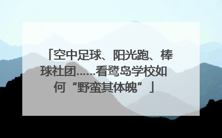 空中足球、阳光跑、棒球社团……看鹭岛学校如何“野蛮其体魄”
