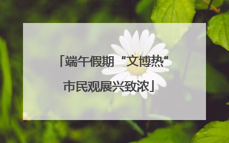 端午假期“文博热” 市民观展兴致浓