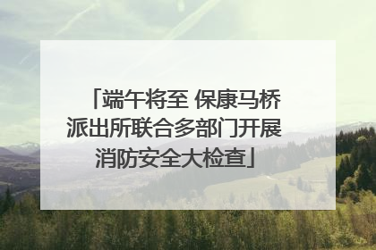 端午将至 保康马桥派出所联合多部门开展消防安全大检查