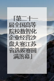 第二十一届全国高等院校数智化企业经营沙盘大赛江苏省选拔赛圆满落幕