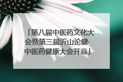 第八届中医药文化大会暨第三届沂山论健·中医药健康大会开幕