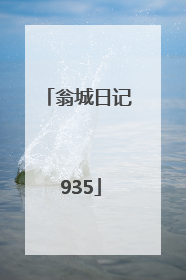 翁城日记 935