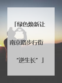 绿色焕新让南京路步行街“逆生长”