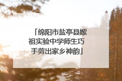 绵阳市盐亭县嫘祖实验中学师生巧手剪出家乡神韵