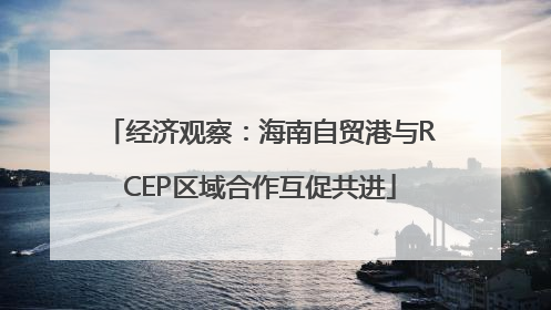 经济观察：海南自贸港与RCEP区域合作互促共进