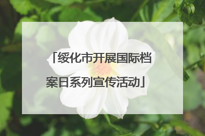 绥化市开展国际档案日系列宣传活动