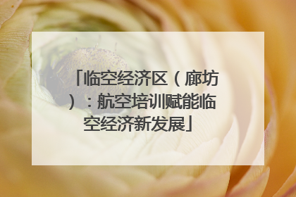 临空经济区（廊坊）：航空培训赋能临空经济新发展