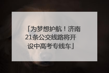 为梦想护航！济南21条公交线路将开设中高考专线车