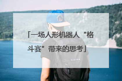 一场人形机器人“格斗赛”带来的思考
