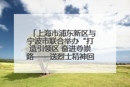 上海市浦东新区与宁波市联合举办“打造引领区 奋进尊崇路——送烈士精神回家乡”主题活动