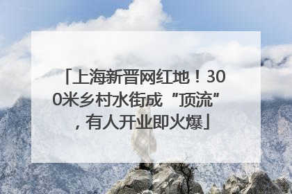 上海新晋网红地！300米乡村水街成“顶流”，有人开业即火爆