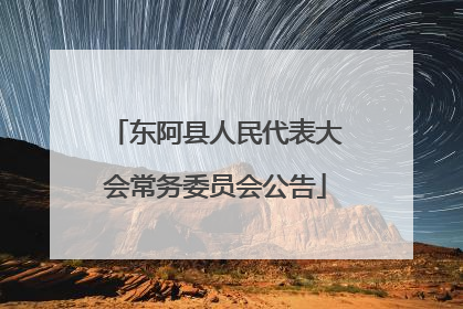 东阿县人民代表大会常务委员会公告