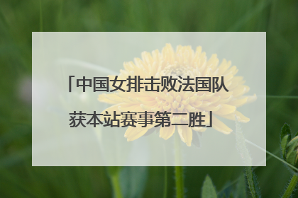 中国女排击败法国队 获本站赛事第二胜