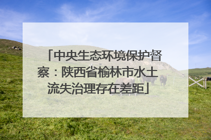 中央生态环境保护督察：陕西省榆林市水土流失治理存在差距