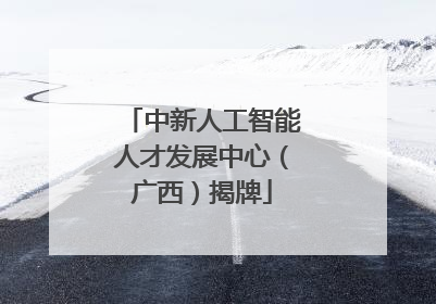 中新人工智能人才发展中心（广西）揭牌
