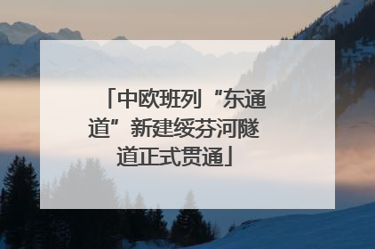 中欧班列“东通道”新建绥芬河隧道正式贯通