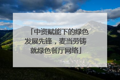 中资赋能下的绿色发展先锋，麦当劳铸就绿色餐厅网络