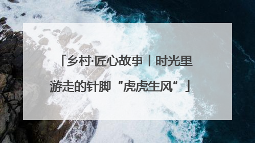 乡村·匠心故事丨时光里游走的针脚“虎虎生风”