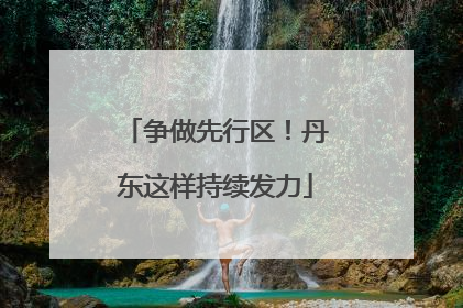 争做先行区！丹东这样持续发力