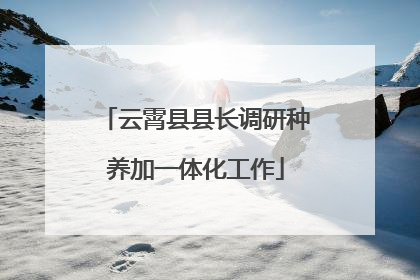 云霄县县长调研种养加一体化工作