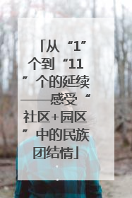 从“1”个到“11”个的延续——感受“社区+园区”中的民族团结情