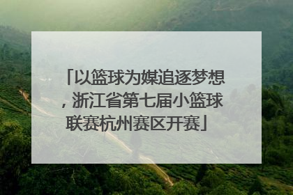 以篮球为媒追逐梦想，浙江省第七届小篮球联赛杭州赛区开赛