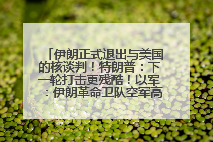 伊朗正式退出与美国的核谈判！特朗普：下一轮打击更残酷！以军：伊朗革命卫队空军高层指挥系统已被击垮