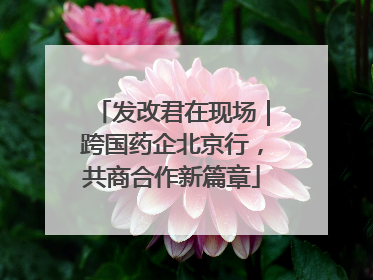 发改君在现场｜跨国药企北京行，共商合作新篇章